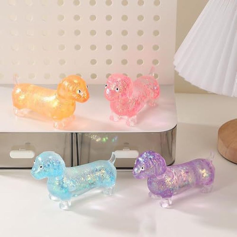반짝이 닥스훈트 소프트 스트레치 스퀴즈 가젯 반짝이는  - Resin Art Materials 리뷰 및 가격