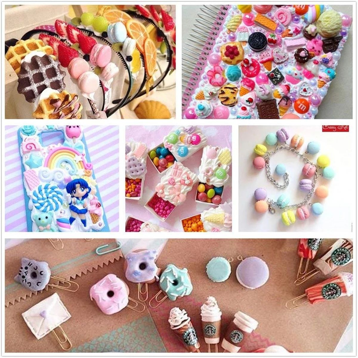 30pcs 무작위 캔디 점액 매력 귀여운 세트 혼합 수 - Resin Art Materials 리뷰 및 가격