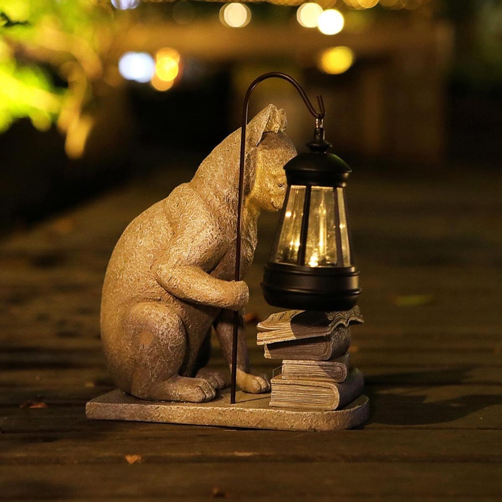 고양이 태양광 정원 미니 조각상 태양광 램프 라이트 레 - Resin Art Lamp 리뷰 및 가격
